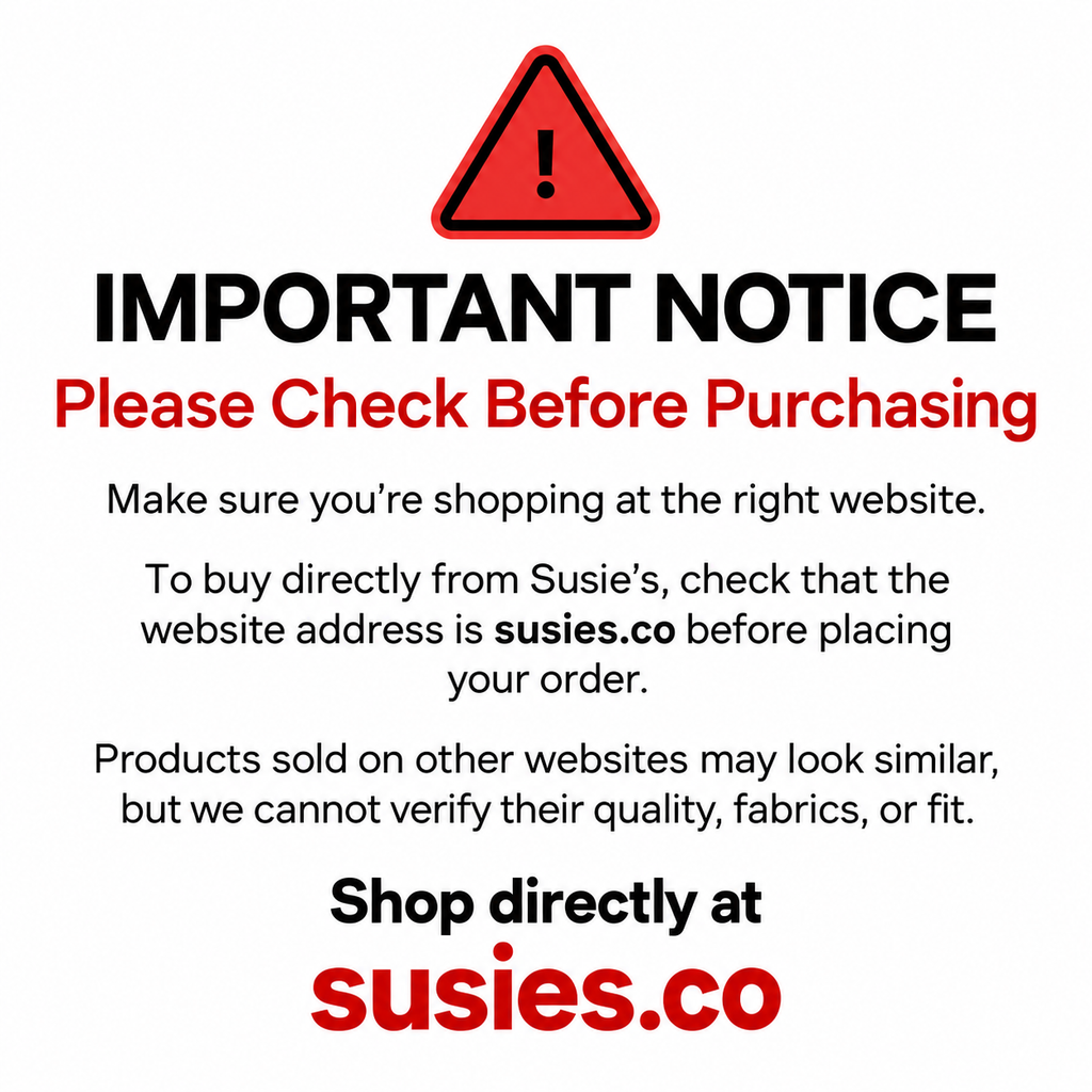 Important notice: shop directly at susies.co